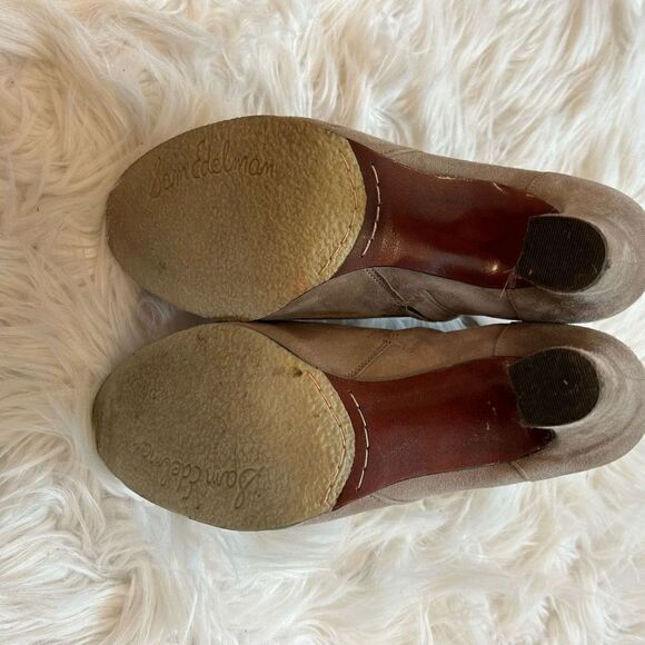 Sam Edelman tan suede bootie side zip approx size 9.5 GUC - Picture 6 of 10